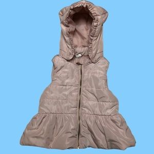 H & M toddler puffer vest blush pink 12-18 months